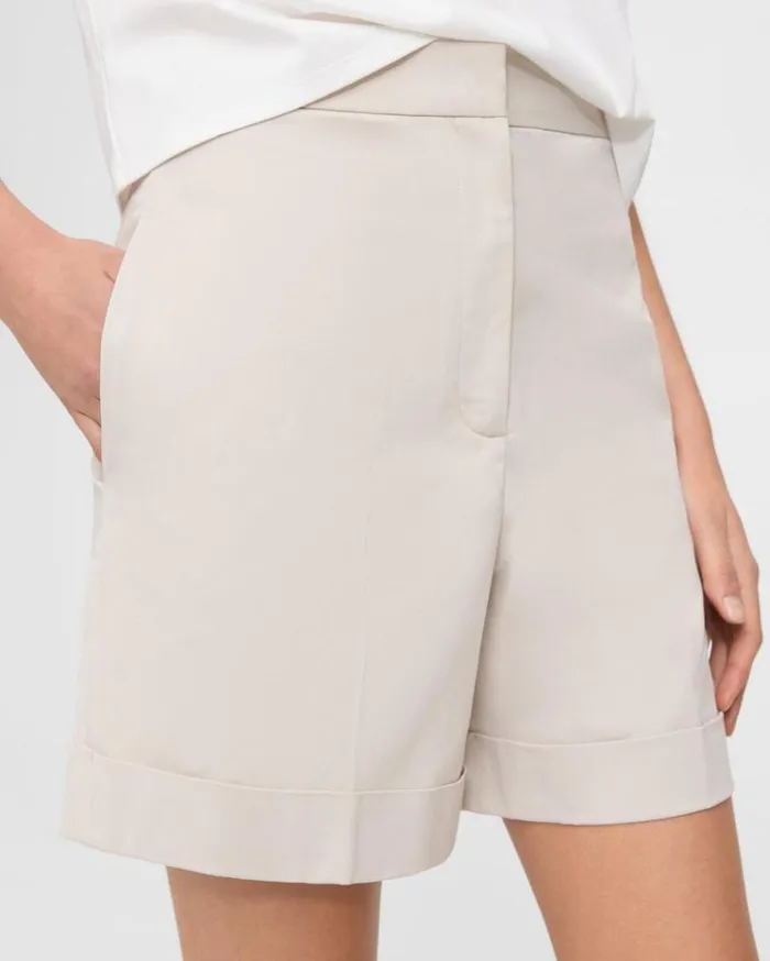Theory Cuffed Short In Stretch Cotton Twill Sand Women Pants Theory Cuffed Short In Stretch Cotton Twill Sand Women Pants