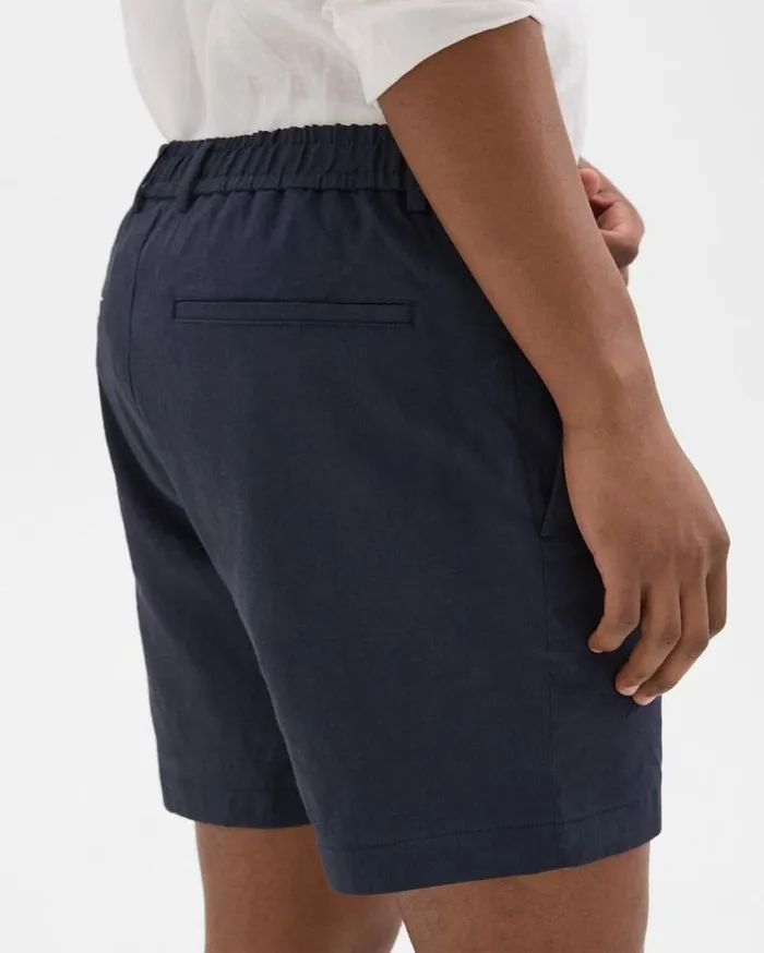 Theory Curtis 7034 Drawstring Short In Good Linen Space Men Shorts