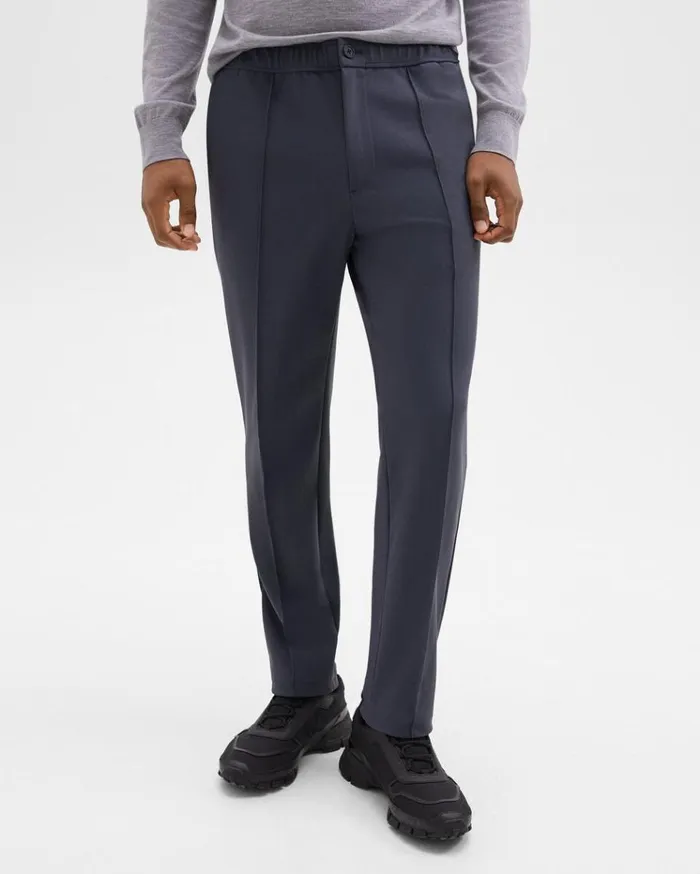Theory Curtis Drawstring Pant In Precision Ponte Basalt Men Suits Theory Curtis Drawstring Pant In Precision Ponte Basalt Men Suits