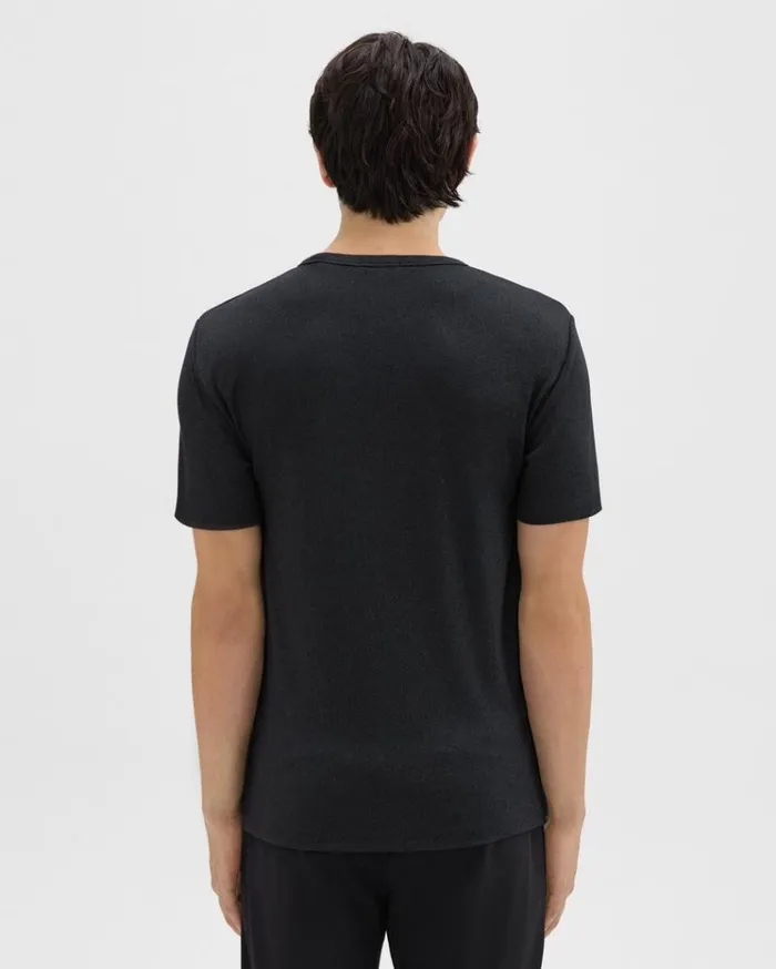 Theory Essential Tee In Anemone Modal Jersey Black Multi Men TShirts Polos Theory Essential Tee In Anemone Modal Jersey Black Multi Men TShirts Polos