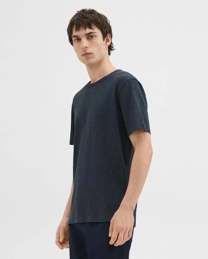 Theory Essential Tee In Cosmos Slub Cotton Eclipse Men TShirts Polos Theory Essential Tee In Cosmos Slub Cotton Eclipse Men TShirts Polos