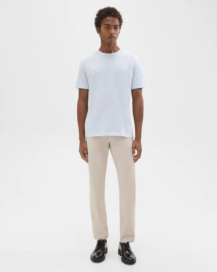 Theory Essential Tee In Cosmos Slub Cotton Skylight Men TShirts Polos Theory Essential Tee In Cosmos Slub Cotton Skylight Men TShirts Polos