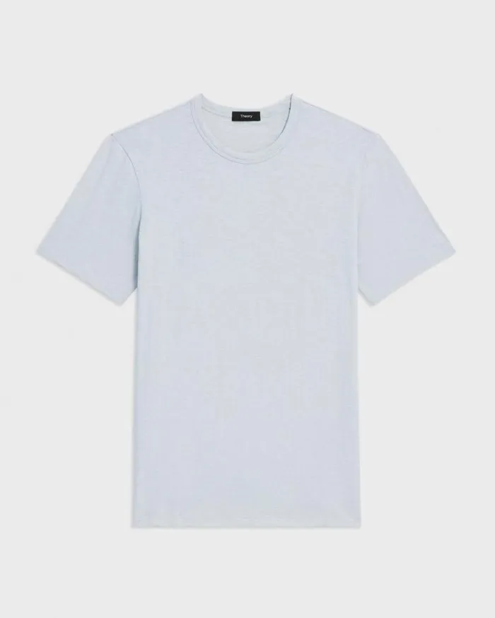 Theory Essential Tee In Cosmos Slub Cotton Skylight Men TShirts Polos Theory Essential Tee In Cosmos Slub Cotton Skylight Men TShirts Polos