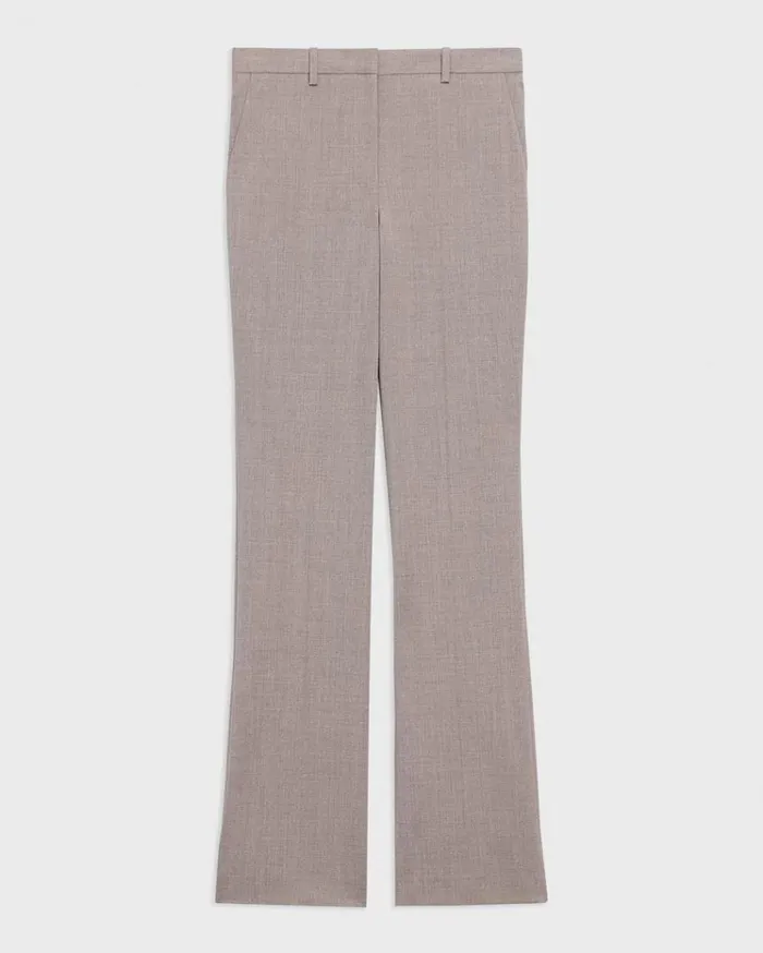 Theory Flared Pant In Good Wool Cinder Melange Women Pants