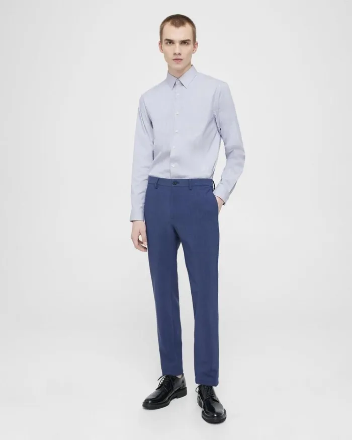 Theory Irving Shirt In Striped Cotton Blend Whiteolympic Men Shirts Theory Irving Shirt In Striped Cotton Blend Whiteolympic Men Shirts