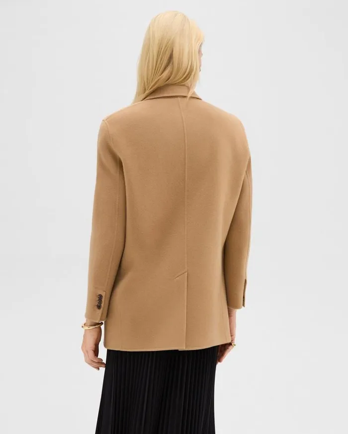 Theory Oversized Blazer In DoubleFace WoolCashmere New Camel Women Blazers Jackets