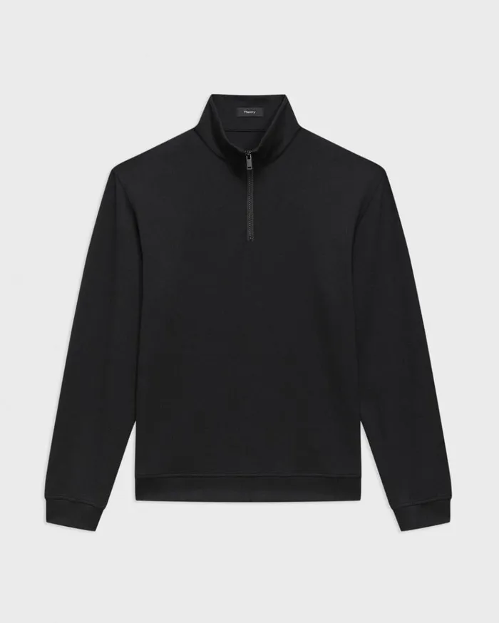 Theory QuarterZip Sweatshirt In Scuba Black Men Sweatshirts Hoodies Theory QuarterZip Sweatshirt In Scuba Black Men Sweatshirts Hoodies