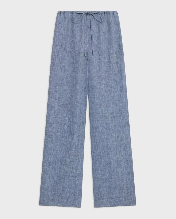 Theory Relaxed PullOn Pant In Hemp Chambray Women Pants