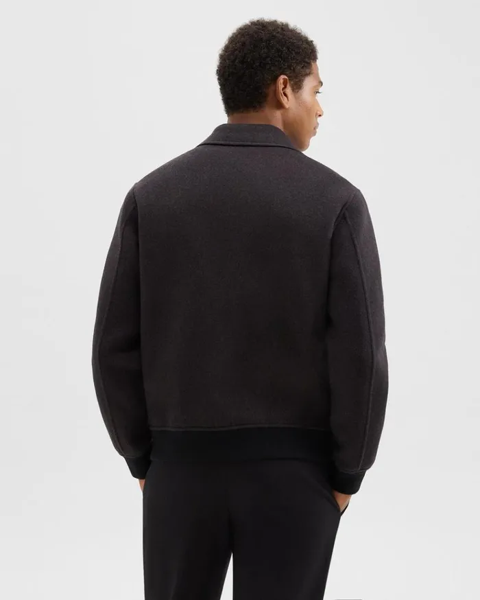 Theory Sean Jacket In DoubleFace WoolCashmere Hickory Melange Men Outerwear