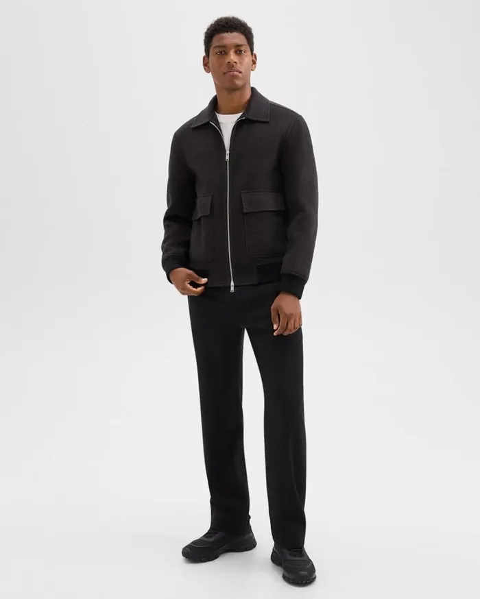 Theory Sean Jacket In DoubleFace WoolCashmere Hickory Melange Men Outerwear