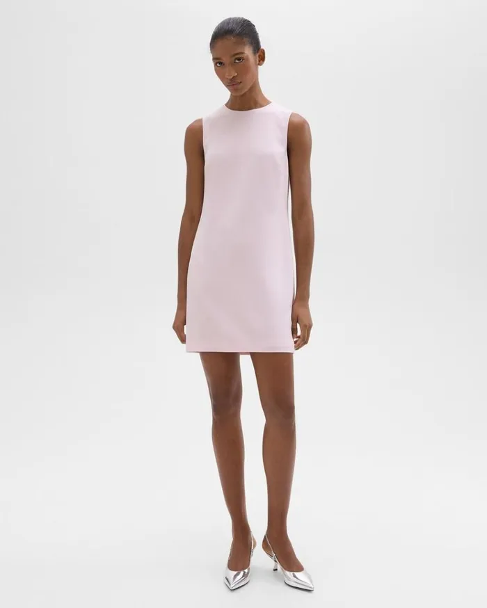 Theory Shift Dress In Admiral Crepe Bloom Women Dresses