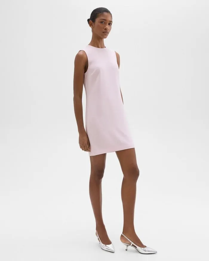 Theory Shift Dress In Admiral Crepe Bloom Women Dresses