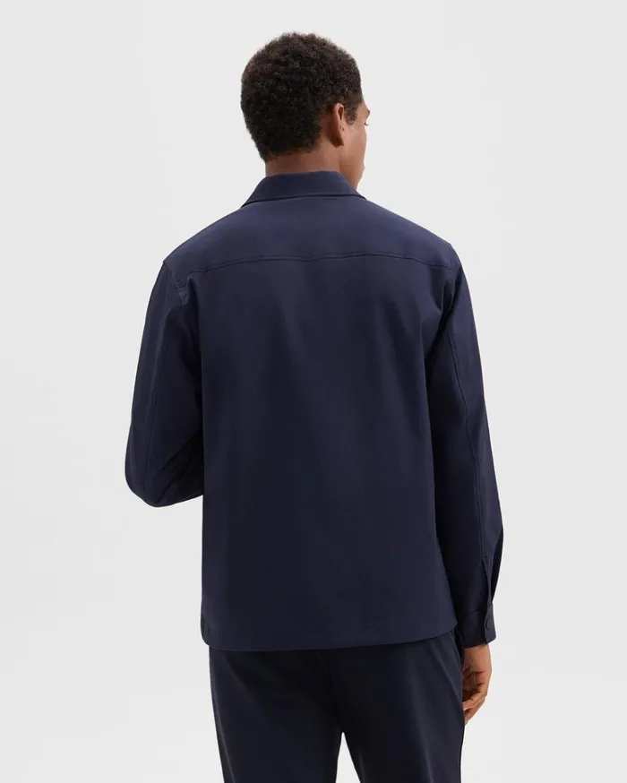 Theory Shirt Jacket In Neoteric Navy Men Outerwear Theory Shirt Jacket In Neoteric Navy Men Outerwear