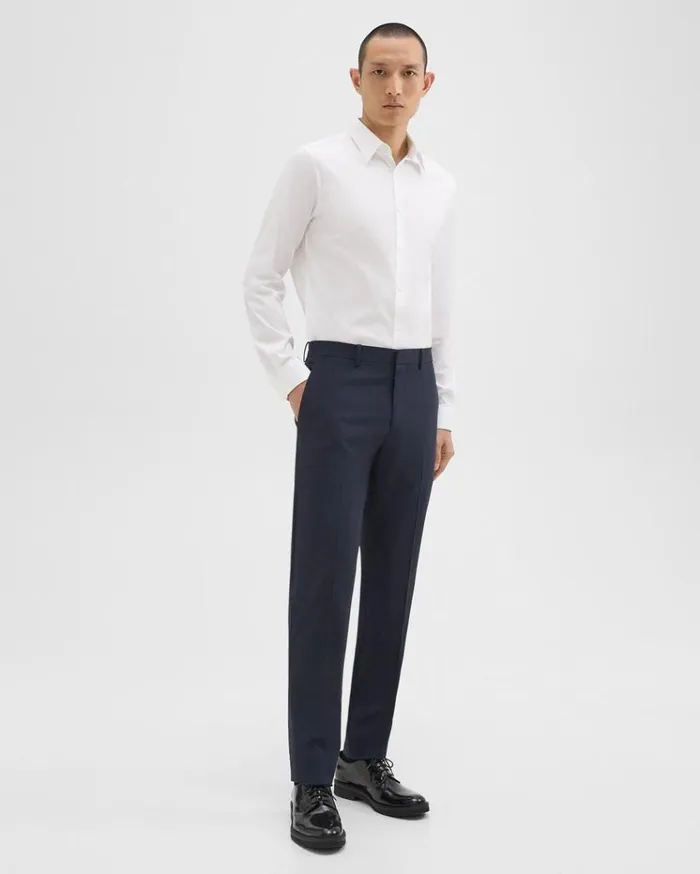 Theory Sylvain Shirt In Good Cotton White Men Shirts