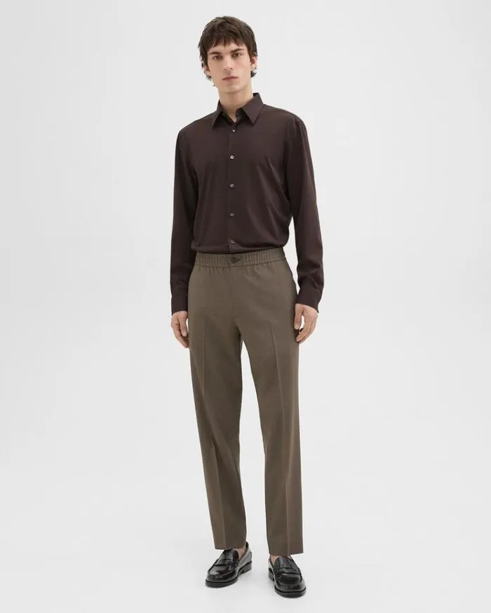 Theory Sylvain Shirt In Structure Knit Hickory Men Shirts Theory Sylvain Shirt In Structure Knit Hickory Men Shirts