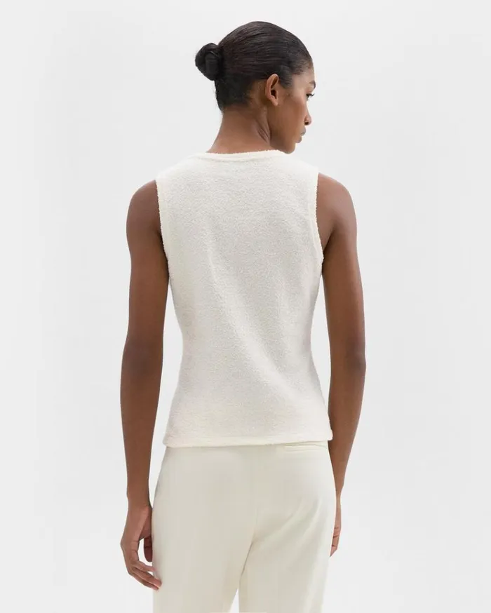 Theory Tiny Tank In Boucl Jersey Ivory Women TShirts Tank Tops Theory Tiny Tank In Boucl Jersey Ivory Women TShirts Tank Tops