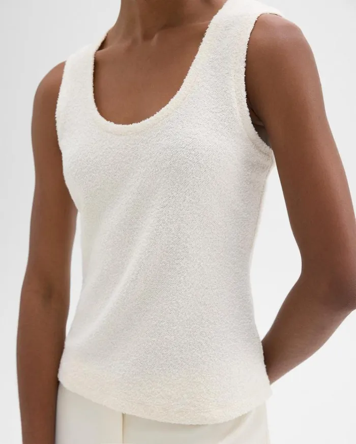 Theory Tiny Tank In Boucl Jersey Ivory Women TShirts Tank Tops Theory Tiny Tank In Boucl Jersey Ivory Women TShirts Tank Tops