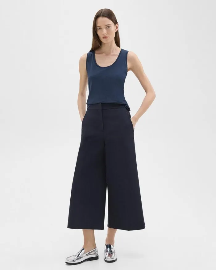 Theory Tiny Tank In Organic Cotton Nocturne Navy Women TShirts Tank Tops Theory Tiny Tank In Organic Cotton Nocturne Navy Women TShirts Tank Tops