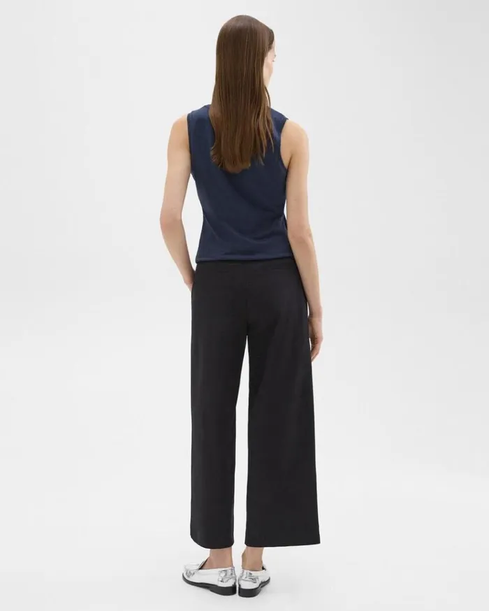 Theory Utility Pant In Organic Cotton Nocturne Navy Women Pants Theory Utility Pant In Organic Cotton Nocturne Navy Women Pants
