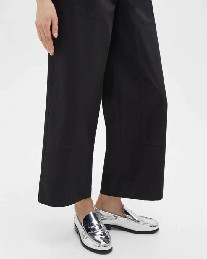 Theory Utility Pant In Organic Cotton Nocturne Navy Women Pants Theory Utility Pant In Organic Cotton Nocturne Navy Women Pants