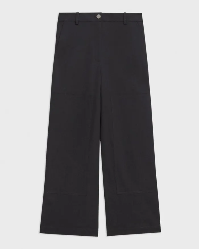 Theory Utility Pant In Organic Cotton Nocturne Navy Women Pants Theory Utility Pant In Organic Cotton Nocturne Navy Women Pants