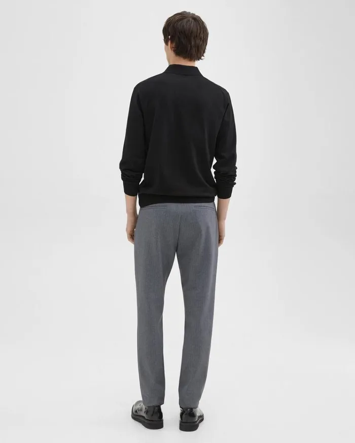 Theory Zaine Pant In Herringbone Precision Ponte Grey Melange Men Suits Theory Zaine Pant In Herringbone Precision Ponte Grey Melange Men Suits