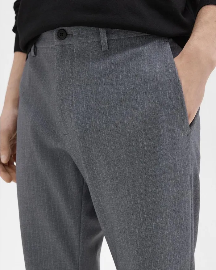 Theory Zaine Pant In Herringbone Precision Ponte Grey Melange Men Suits Theory Zaine Pant In Herringbone Precision Ponte Grey Melange Men Suits