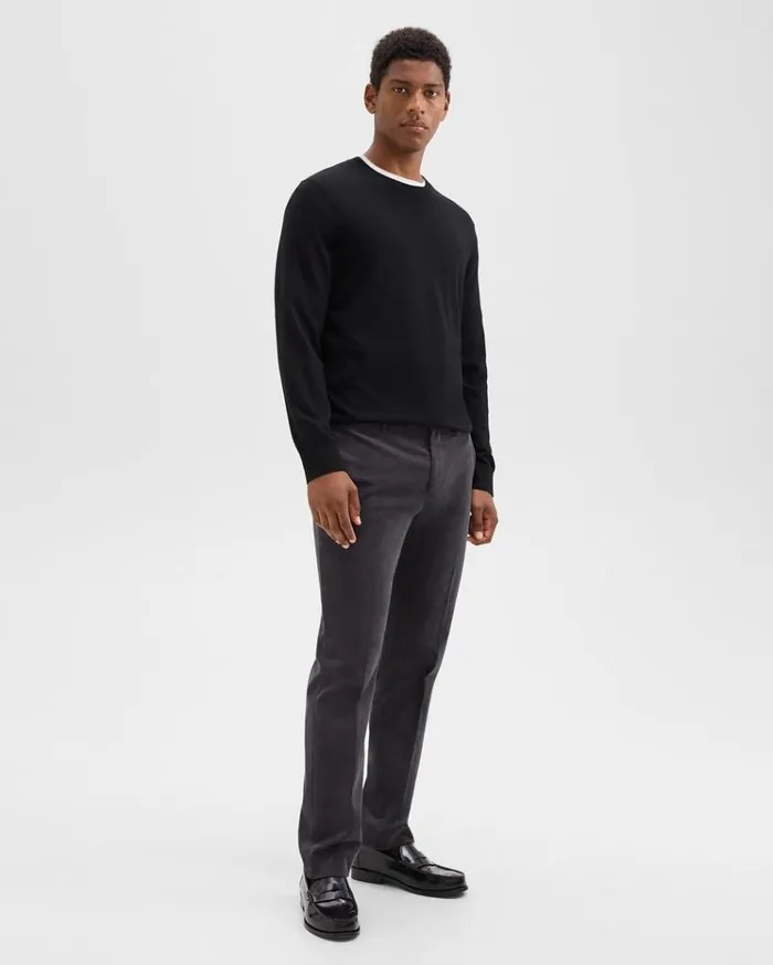 Theory Zaine Pant In Stretch Corduroy Dark Grey Men Suits