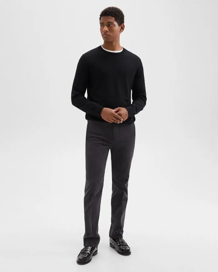 Theory Zaine Pant In Stretch Corduroy Dark Grey Men Suits