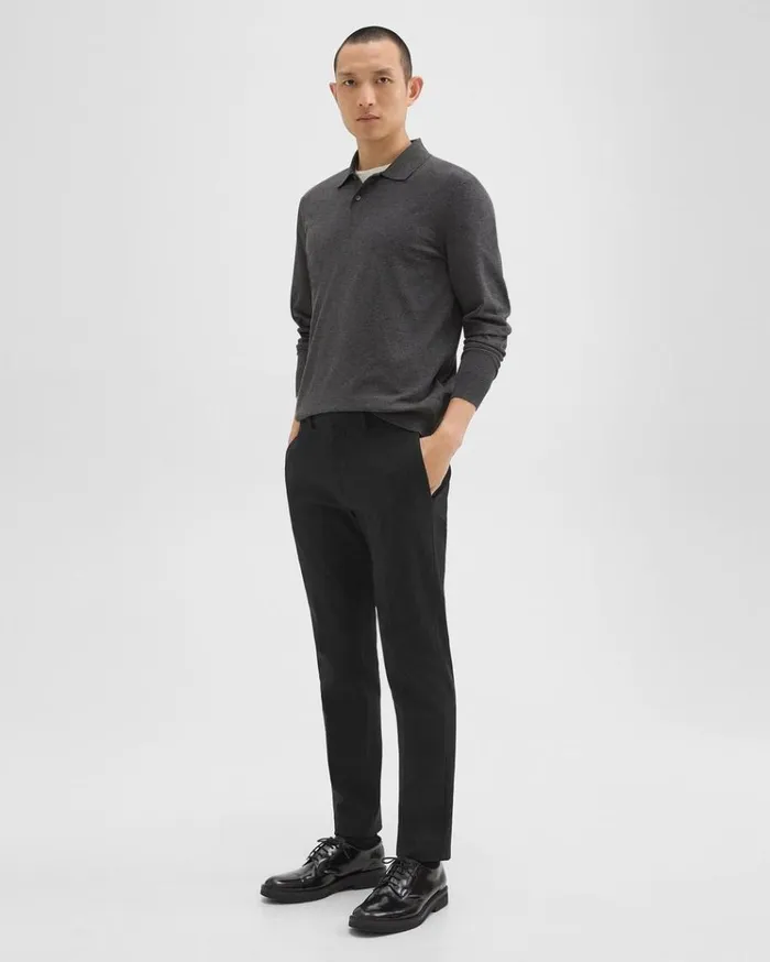 Theory Zaine Pant In Stretch Cotton Black Men Suits Theory Zaine Pant In Stretch Cotton Black Men Suits