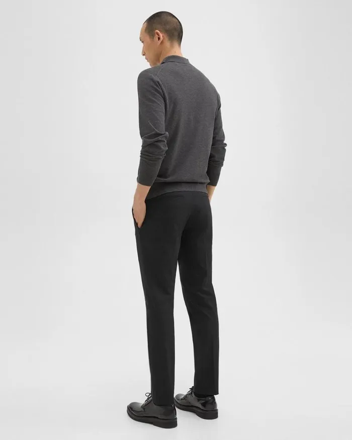 Theory Zaine Pant In Stretch Cotton Black Men Suits Theory Zaine Pant In Stretch Cotton Black Men Suits