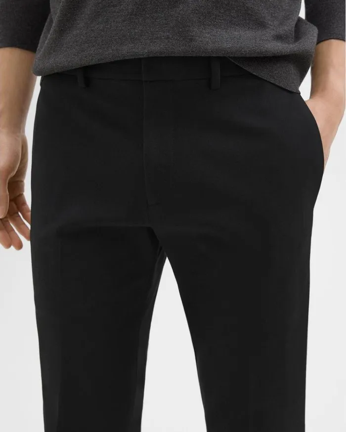 Theory Zaine Pant In Stretch Cotton Black Men Suits Theory Zaine Pant In Stretch Cotton Black Men Suits