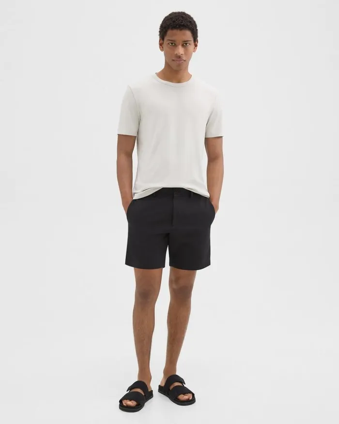 Theory Zaine Short In Stretch CottonBlend Black Men Shorts