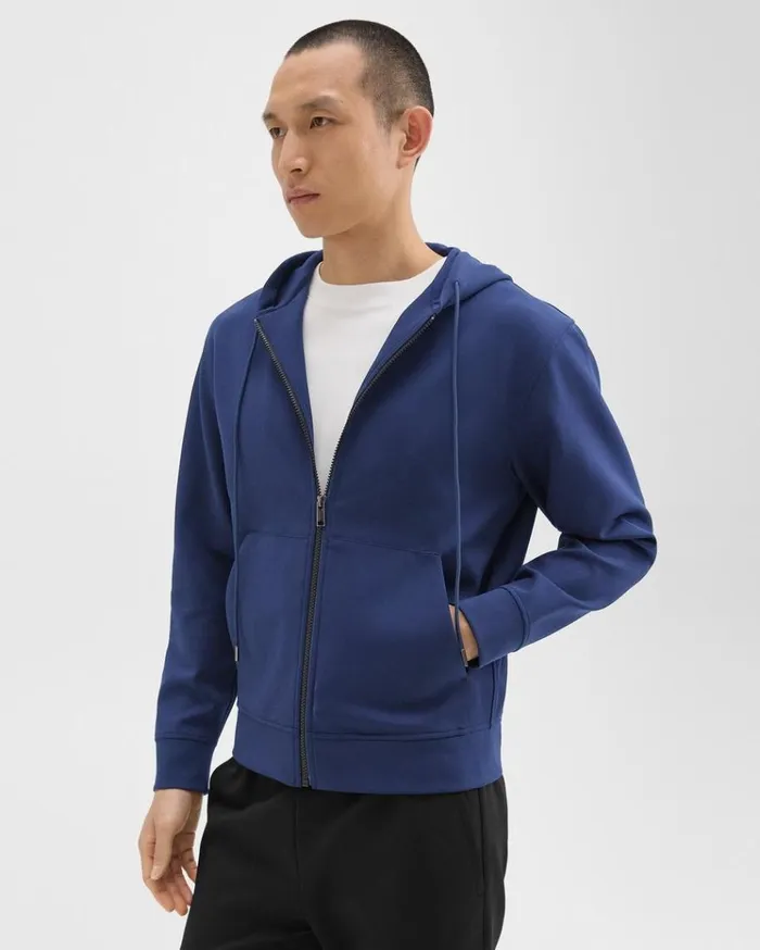 Theory ZipUp Hoodie In Scuba Deep Atlantic Men Sweatshirts Hoodies Theory ZipUp Hoodie In Scuba Deep Atlantic Men Sweatshirts Hoodies