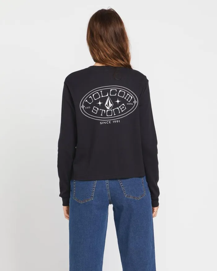 Thermality Long Sleeve Shirt 8211 Black Womens Volcom Tops