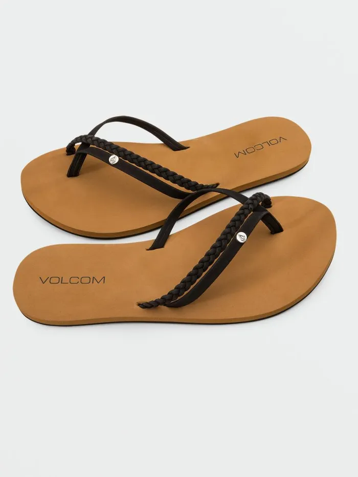 Thrills II Sandals 8211 Black Womens Volcom Sandals