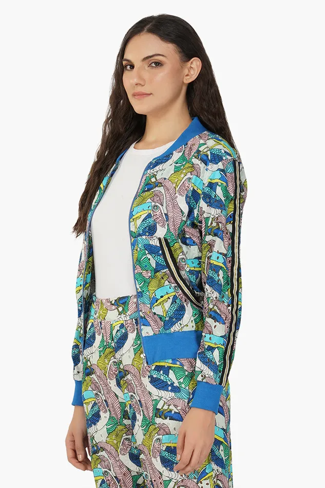 Tiffany Printed Bomber Jacket Women Jackets America and Beyond
