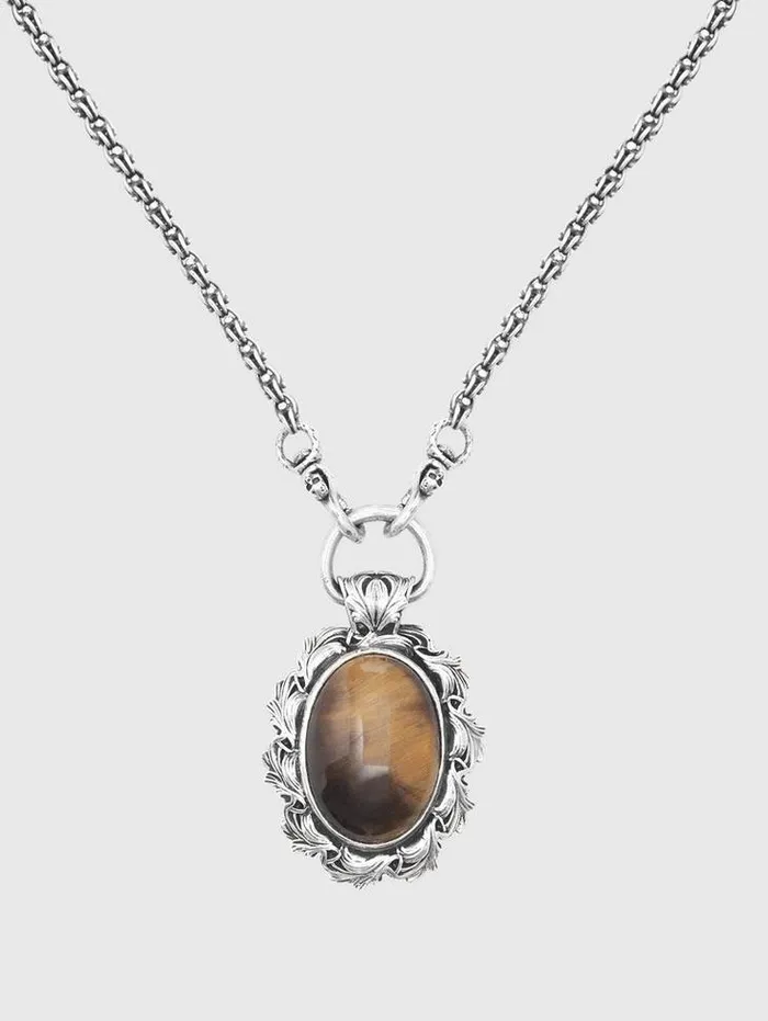 TIGERS EYE PENDANT NECKLACE No Color Men John Varvatos Jewelry