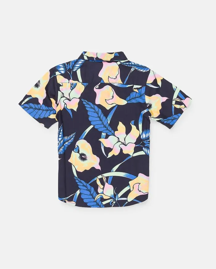 Toddler Boys Varkala Short Sleeve Shirt 8211 Navy Kids Volcom Shirts and Flannels