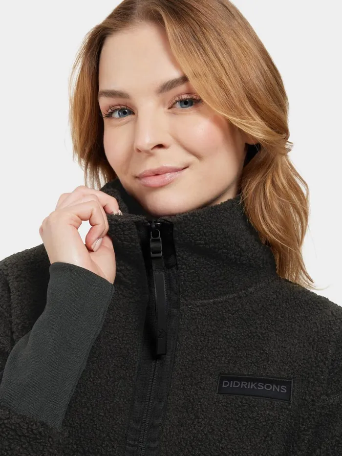 Tola FullZip Black Women Didriksons Spring Jackets