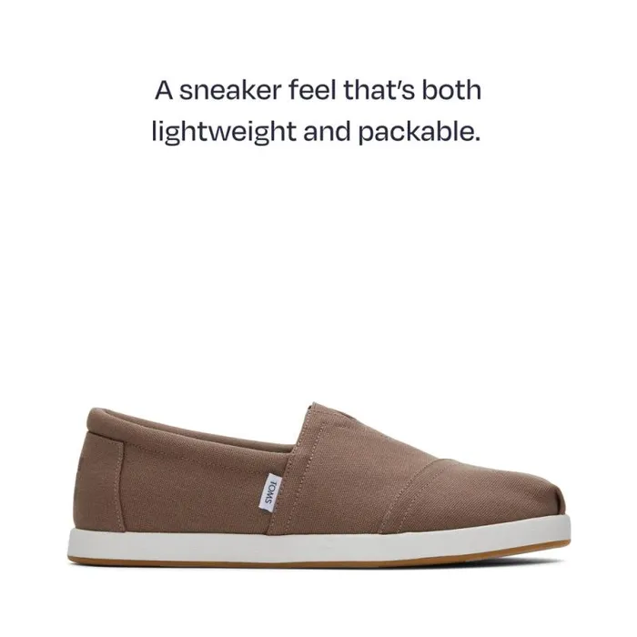 Toms Alpargatas Alp FWD Taupe Grey Recycled Cotton Canvas 8211 Men