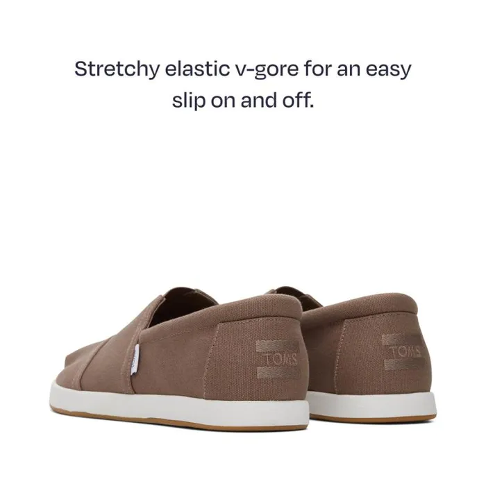 Toms Alpargatas Alp FWD Taupe Grey Recycled Cotton Canvas 8211 Men Toms Alpargatas Alp FWD Taupe Grey Recycled Cotton Canvas 8211 Men