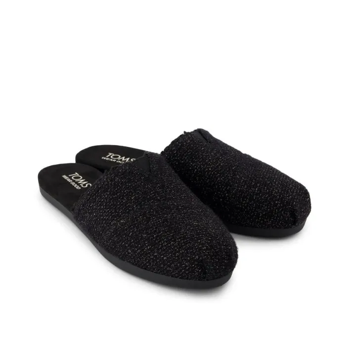 Toms Alpargatas Alpargata Mule Black Faux Shearling Sparkle Knit 8211 Women Toms Alpargatas Alpargata Mule Black Faux Shearling Sparkle Knit 8211 Women