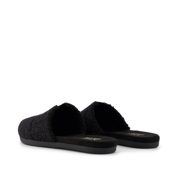 Toms Alpargatas Alpargata Mule Black Faux Shearling Sparkle Knit 8211 Women Toms Alpargatas Alpargata Mule Black Faux Shearling Sparkle Knit 8211 Women