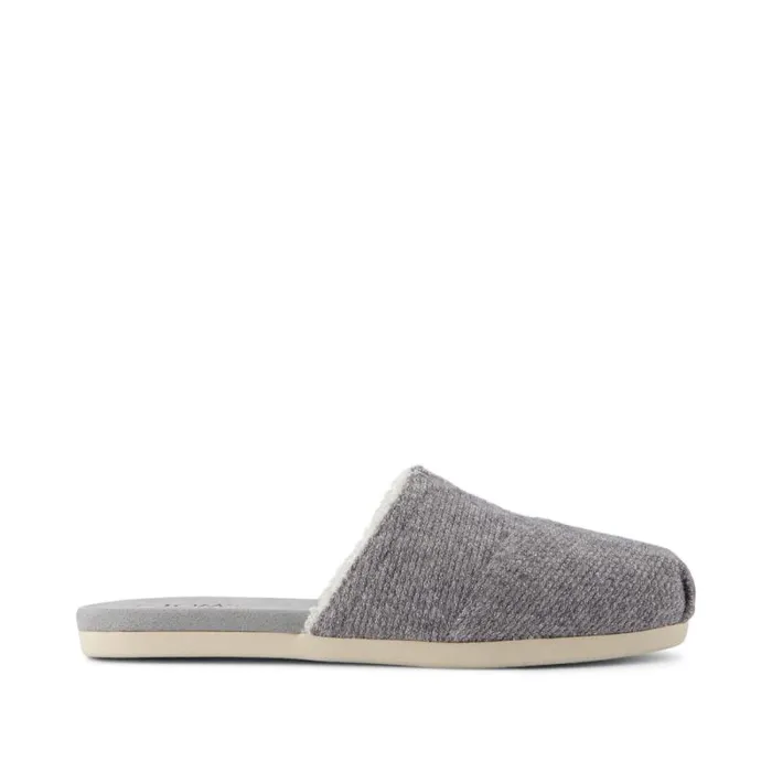 Toms Alpargatas Alpargata Mule Ultimate Grey Faux Shearling Sparkle Knit 8211 Women