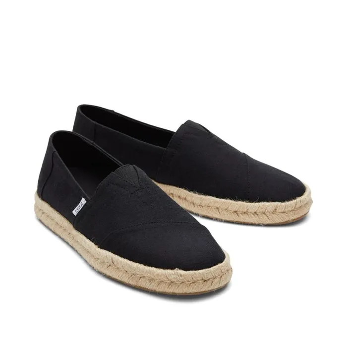 Toms Alpargatas Alpargata Rope 20 Espadrille Black Recycled Cotton 8211 Men Toms Alpargatas Alpargata Rope 20 Espadrille Black Recycled Cotton 8211 Men