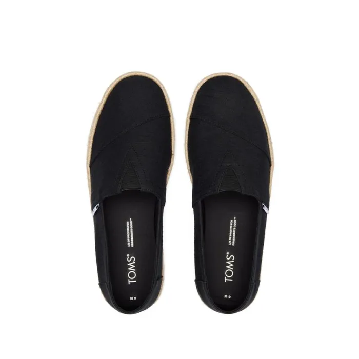 Toms Alpargatas Alpargata Rope 20 Espadrille Black Recycled Cotton 8211 Men Toms Alpargatas Alpargata Rope 20 Espadrille Black Recycled Cotton 8211 Men