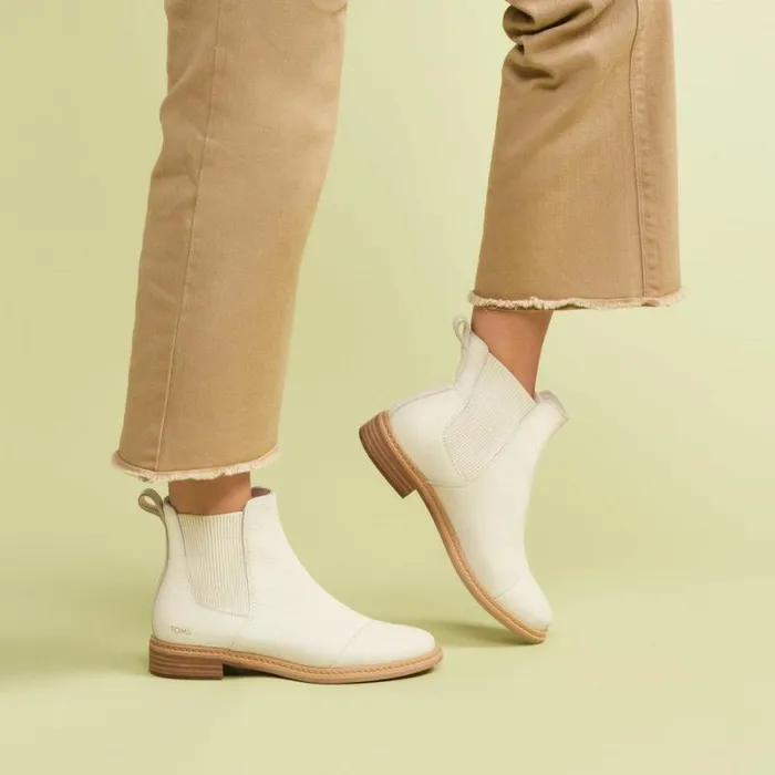 Toms Boots and Booties Charlie Boot Light Sand Leather 8211 Women Toms Boots and Booties Charlie Boot Light Sand Leather 8211 Women