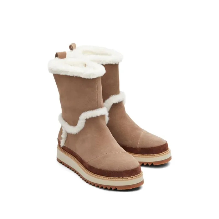 Toms Boots and Booties Makenna Boot Water Resistant Taupe Grey 8211 Women Toms Boots and Booties Makenna Boot Water Resistant Taupe Grey 8211 Women