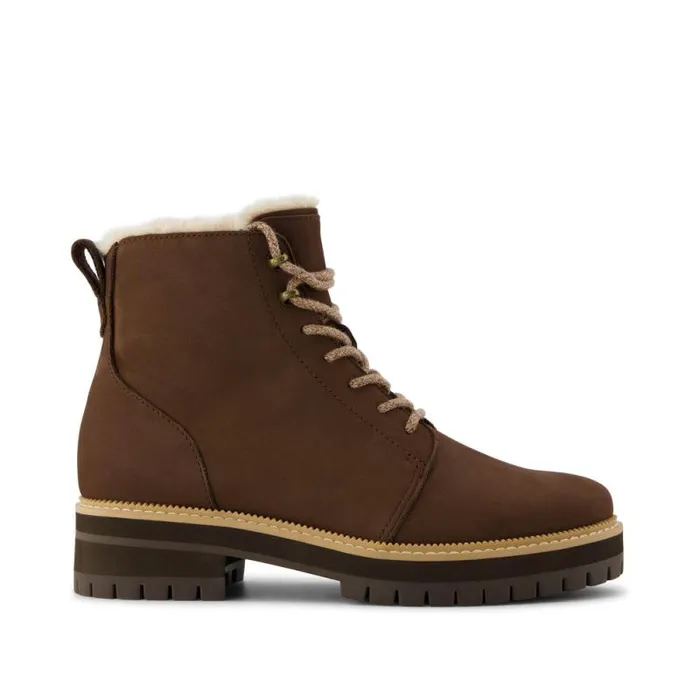 Toms Boots and Booties Wylder Boot Water Resistant Oak Brown Nubuck Leather Faux Fur 8211 Women Toms Boots and Booties Wylder Boot Water Resistant Oak Brown Nubuck Leather Faux Fur 8211 Women